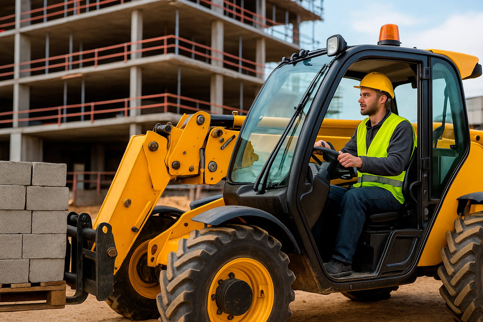 Работа водителя телескопического погрузчика — особенности профессии