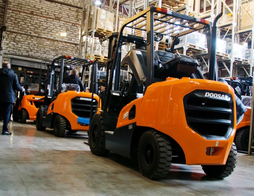 Разработка водородных погрузчиков Doosan